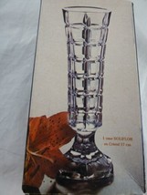 Vintage Cristal D&#39; Arques Cut Crystal Soliflor Flower Vase 7 In 17 cm France - $10.77