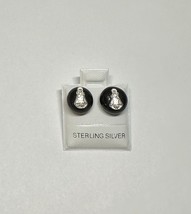 Genuine Asturian Spanish Azabache &amp; Virgin of Covadonga Sterling Silver Earrings - £83.57 GBP