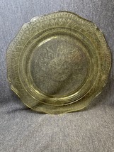 Vintage Federal Glass Yellow Patrician Spoke Pattern Dinner Plate 11&quot; Depression - £6.10 GBP