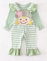 NEW Boutique Scarecrow Baby Girls Suspender Overalls Outfit Set - £13.65 GBP