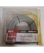 Haul Master 2,640 LBS. 100 FT. Aircraft Galvanized Wire Rope Cable 7X7 4MM - $33.95