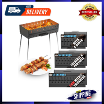 Charcoal Grill For 10 Skewers - Portable Barbecue - Kabob Camp Grills - £100.57 GBP