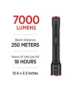 Infinity X1 7000L Dual Power Rechargeable LED Flashlight 7000 Lumen Ligh... - $65.19