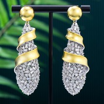 New Trendy Sparkle Bagutte Earrings For Women Wedding Party Indian Dubai Bridal  - £44.58 GBP