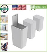 3-Pack 2.6 Gallon Gray Bathroom Trash Can: Compact &amp; Modern Waste Solution - $58.52 CAD