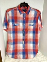 Cremieux Classics Mens Sz XL Red White Blue Plaid Shirt Button Up Ret $59 - £13.32 GBP