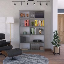 Kenyon 2-Piece 42&quot; Wide Bookcase Set | 10 Shelves, Gray/White - $5,508.18 MXN