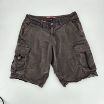 Gap Mens Cargo Shorts Gray Flat Front Pockets Cotton Zip Mid Rise Solid 31 - £15.81 GBP