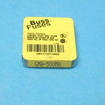 Bussmann GMA-500mA Fast-acting Glass Fuse 5 x 20 mm 500 mA 250 VAC Qty 5 - £7.56 GBP