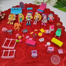 Shopkins Shoppies Large Lot Dolls Shoppers Figures Accessories - £28.55 GBP