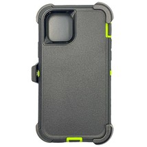Heavy Duty Case w/Clip Holster BLACK/LIGHT Green For I Phone 11 Pro Max - £6.70 GBP