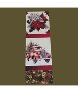 Handmade Christmas Bookmark – Vintage Red Truck with Tree &amp; Poinsettias - $54.19 MXN