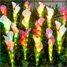 Solar Garden Lights, Solar Calla Lily Flower Lights, Upgraded Version wi... - £46.00 GBP