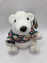 Coca Cola Coke 1998 Bean Bag Plush Polar Bear in Argyle Shirt Style #0131 - $5.17