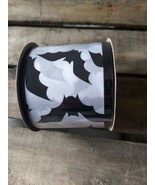 NEW! 2 BLACK BATS 2.5&quot; x 9 FT Wired Edge HALLOWEEN Craft Wreath Bows Spo... - $249.79 MXN