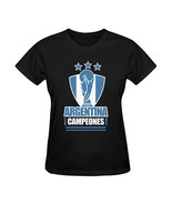 Argentina Champions 3 stars FIFA World Cup Qatar 2022 Black T-Shirt Camp... - $30.07 CAD+