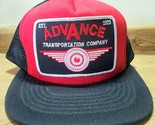 Advance Transportation Company Hat Snapback Trucker Cap Adult Red Black ... - £11.34 GBP