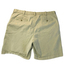 Savane Mens Beige Khaki Tan Flat Front Casual Chino Golf Shorts Size 42 - £7.93 GBP