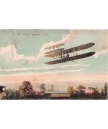 THE WRIGHT AEROPLANE~1910 L L LEVY TINTED FRENCH PHOTO POSTCARD - £11.72 GBP