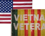 K&#39;s Novelties 3x5 Wholesale Combo USA American &amp; Vietnam Veterans Vet Ri... - $9.88