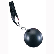 Ball and Chain Halloween Accessory Plastic Approx 4&quot; in Diameter Costume Pary - £5.64 GBP