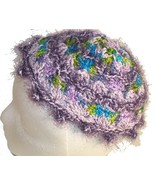Lavender and multicolor Crochet Beanie Hat - $11.80