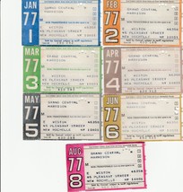 Vintage 1977 NY Conrail Railroad Monthly Commutation Ticket Lot of 7 - £11.92 GBP