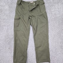 Wallace Barnes Pants Men 33x32 Green Terrain Cargo Herringbone Military ... - $69.25