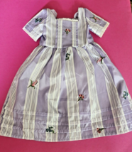American Girl Doll Felicity Meet Dress Historical, Purple White Stripe - £22.28 GBP