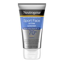 Neutrogena Sport Face Sunscreen SPF 70+, Oil-Free, 2.5 fl oz, Sweat &amp; Wa... - $12.80