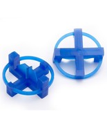 100 Circular rOund TILE SPACERS 3/16&quot; 5 mm 2 sided BLUE Plastic Circle T... - $42.63 CAD