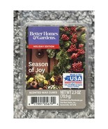 Season Of Joy Better Homes and Gardens Holiday Edition Scented Wax Cubes... - $9.42