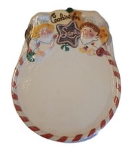 Vtg Dept 56 Cookies for Santa Plate Sugar &amp; Spice Girl Boy Bakers 10&quot; NOS - £19.97 GBP