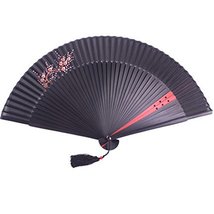 Alien Storehouse Chinese Summer Fan Hand Held Fan Silk Folding Fan Gift, A1 - $22.03