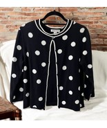 Pendleton Top &amp; Reversible Cardigan Sweater Set Size Med Black White Pol... - $73.11 CAD