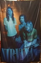 Nirvana Band 1 Flag Cloth Poster Banner Cd Grunge Kurt Cobain - £15.95 GBP