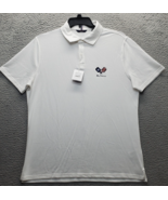 Ben Sherman Polo Shirt Mens L White Stretch Golf Pickleball Side Slit Po... - $24.36
