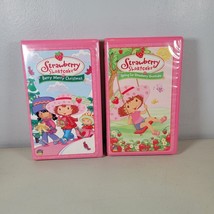Strawberry Shortcake VHS Tape Lot Berry Merry Christmas, Spring For Strawberry - £11.04 GBP