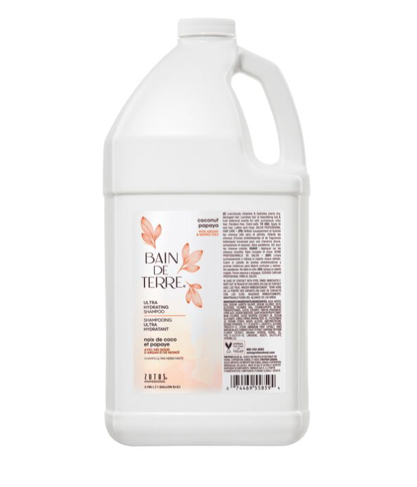 Bain De Terre Coconut Papaya Ultra Hydrating Shampoo Gallon