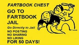 Fartbook Chest &quot;Go To Fartbook Jail&quot; Fridge Magnet #1 - £14.15 GBP