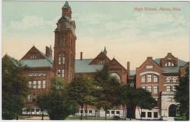 Akron Ohio OH Postcard Vintage High School Unused - £2.23 GBP