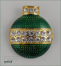 Eisenberg Ice Green Enamel Ornament Shape Pin (#J915) - £38.37 GBP