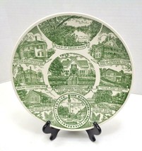 Ashland NH Centennial Plate 1868-1968 Vintage Plate Kettlespring Kilns Green - £9.58 GBP