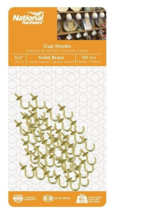 National Hardware N200-303 V2021 Cup Hook 3/4&#39;&#39; T x 1.14&quot; H, Solid Brass... - $222.84 MXN