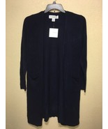 Sag Harbor Woman Open Sweater Cardigan navy sz L NEW - $28.83