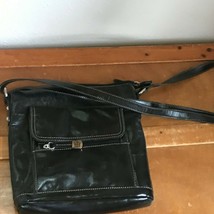 Gently Used Giani Bernini Black Leather Shoulder Purse Handbag w Zipper ... - £15.25 GBP