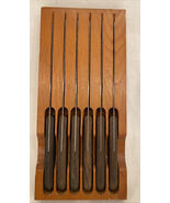 Vintage Utica Super Edge Stainless Steel Steak Set in Wooden Holder Set ... - €16,30 EUR