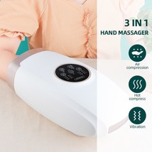 3 in 1 Hot Compress Full Hand Massager Air Compression Acupuncture Point Fingers - £73.78 GBP