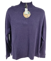 NEW Jos A. Bank VIP Sweater Mens M Purple 1/4 Zip Cotton Mock Neck Pullover - $29.65