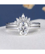 Anniversary Women&#39;s Set Ring 1.62 Ct Lab-Created Diamond Ring - $2,701.08 MXN